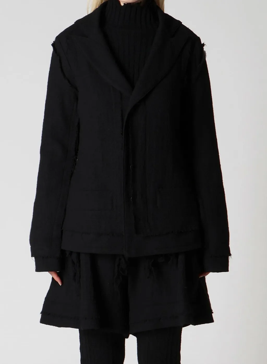 Wool Gauze Layered Jacket
