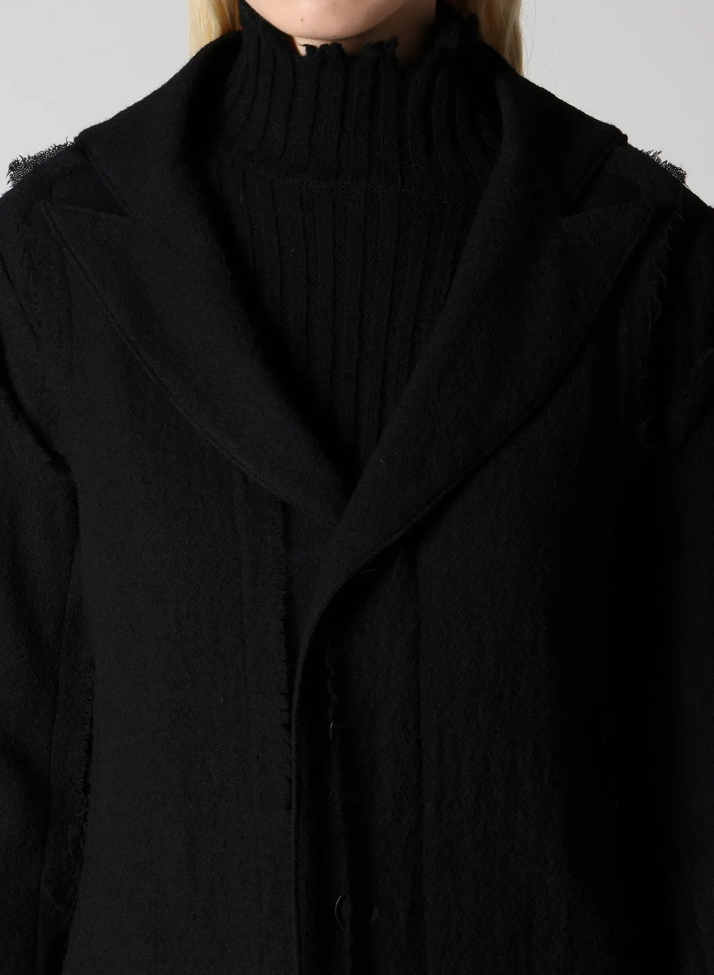 Wool Gauze Layered Jacket