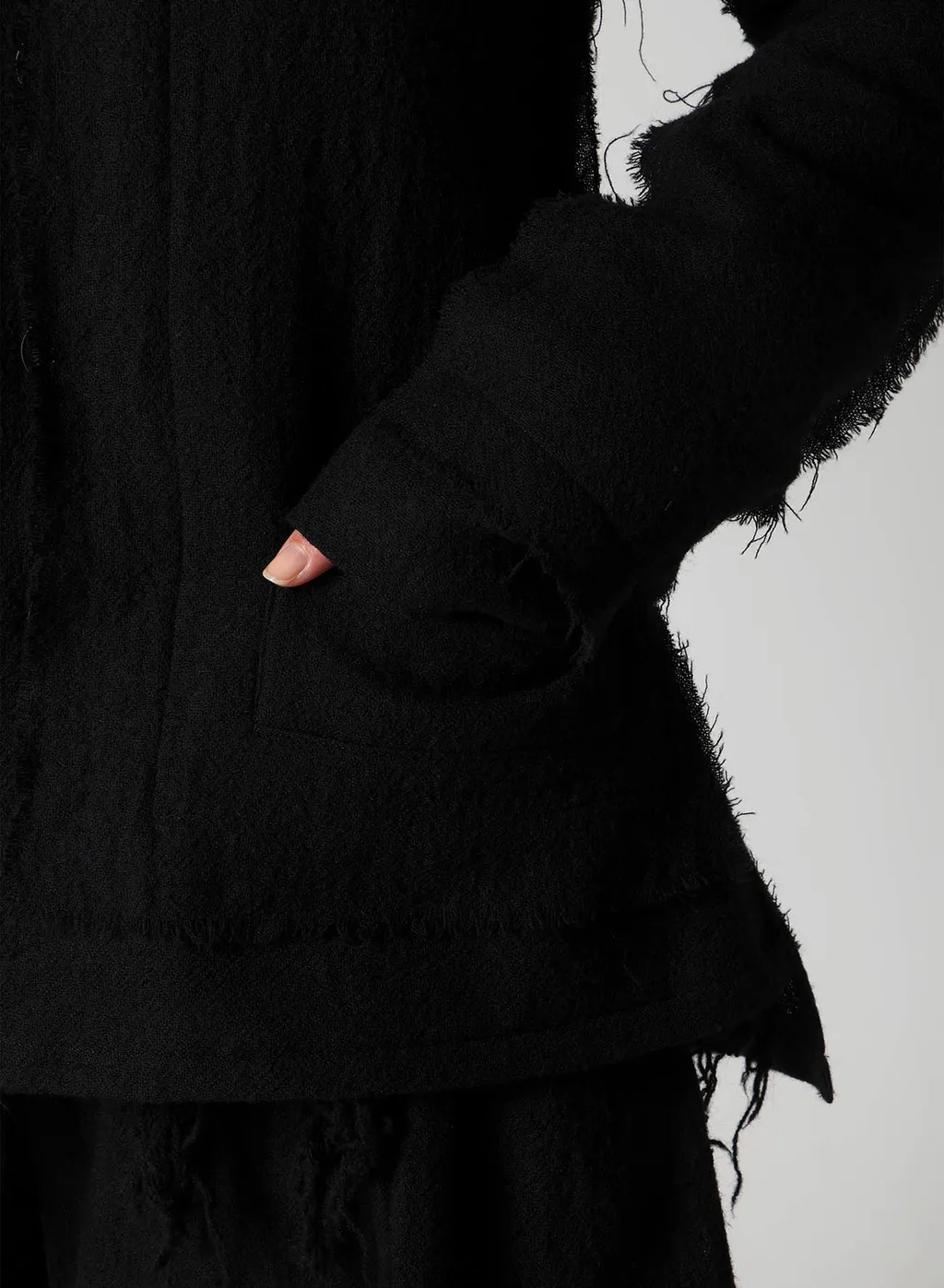 Wool Gauze Layered Jacket