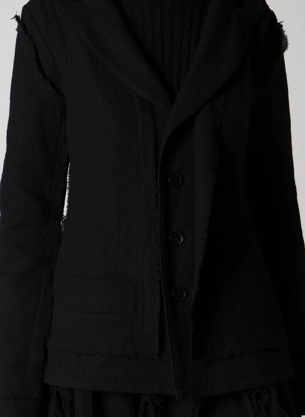 Wool Gauze Layered Jacket