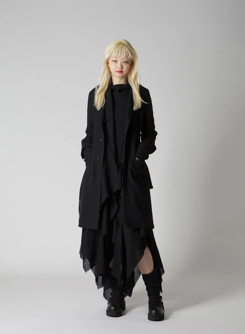 Wool Gauze Frilled Jacket