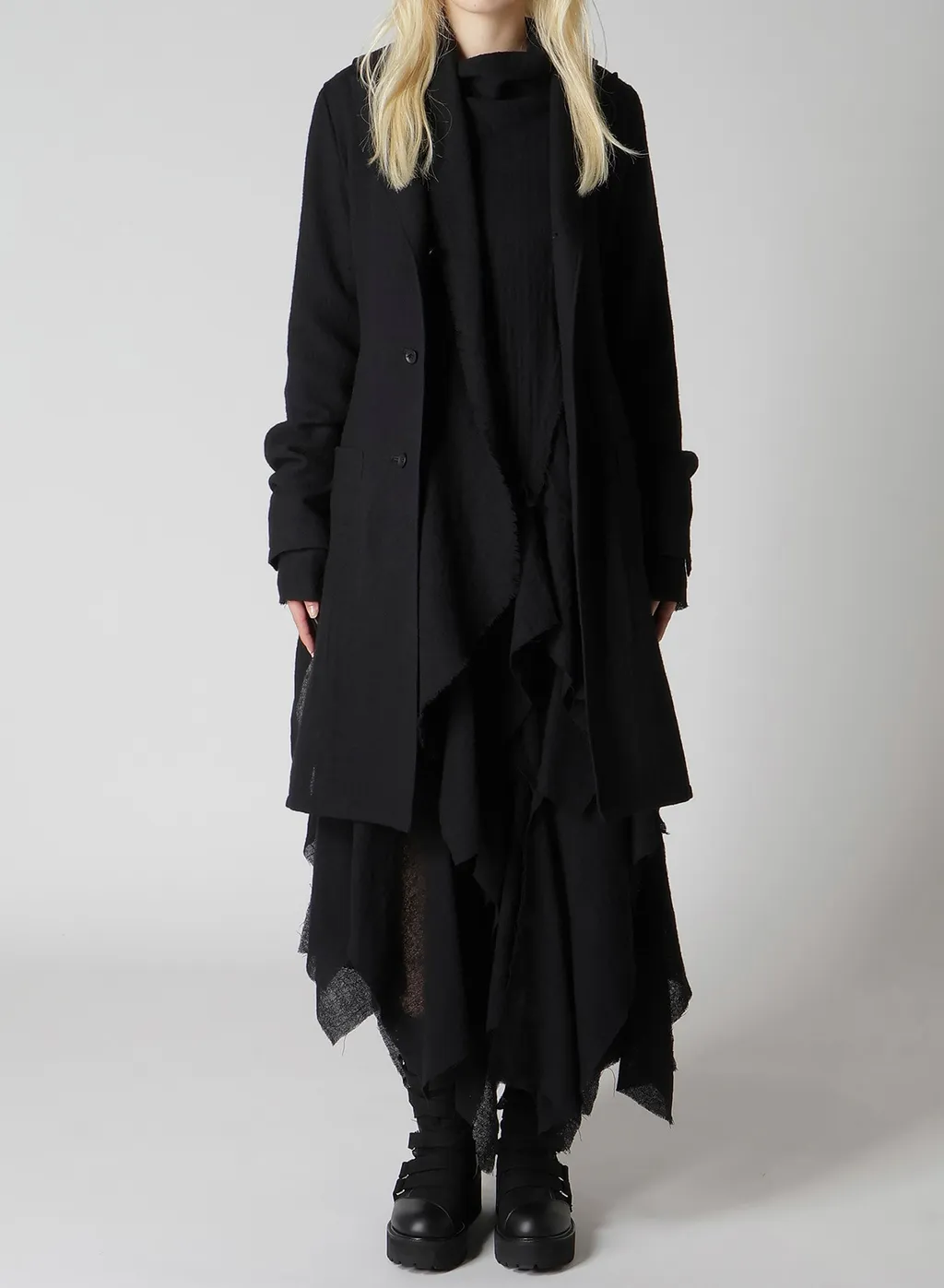 Wool Gauze Frilled Jacket