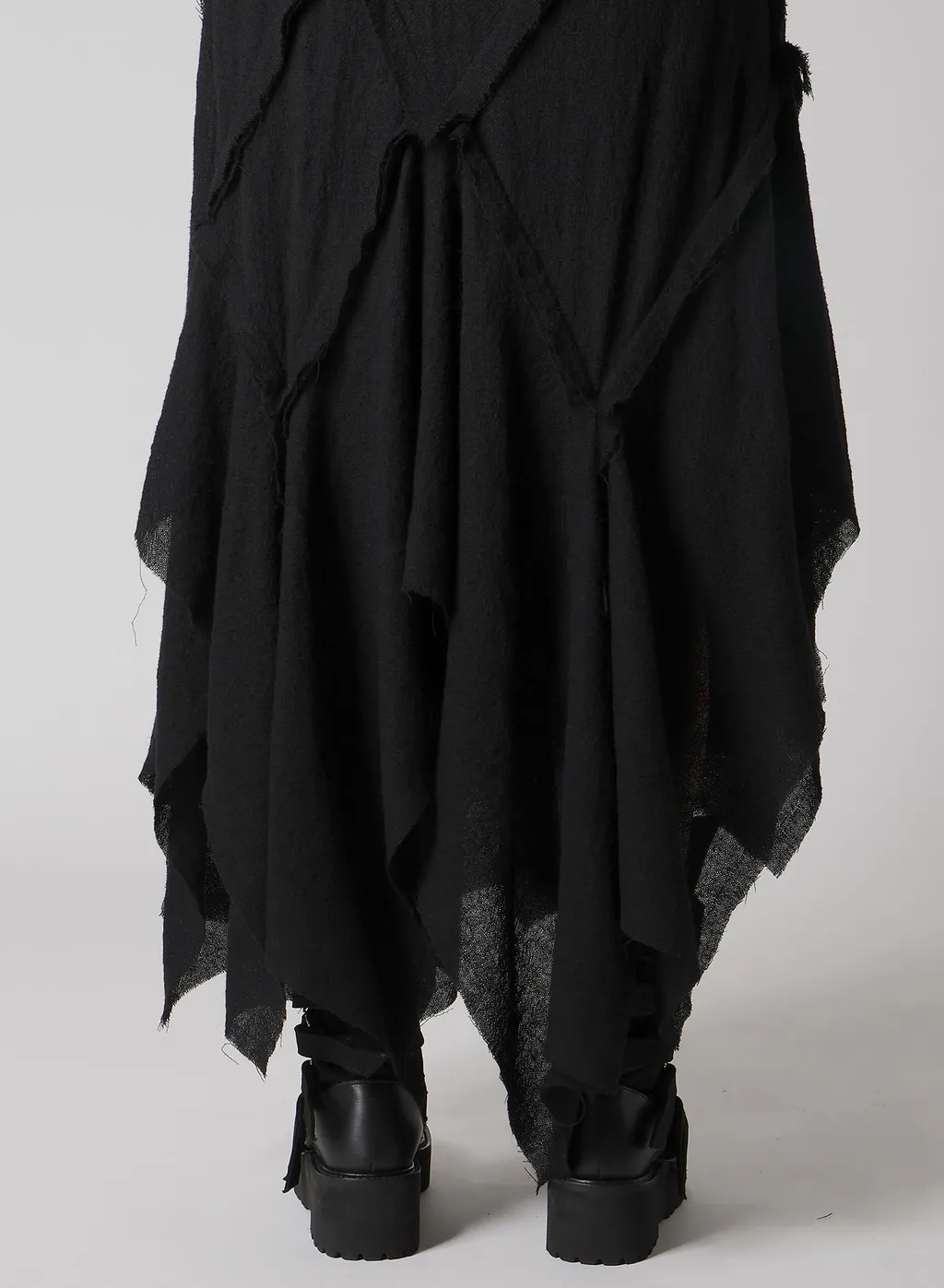 Wool Gauze Frilled Skirt
