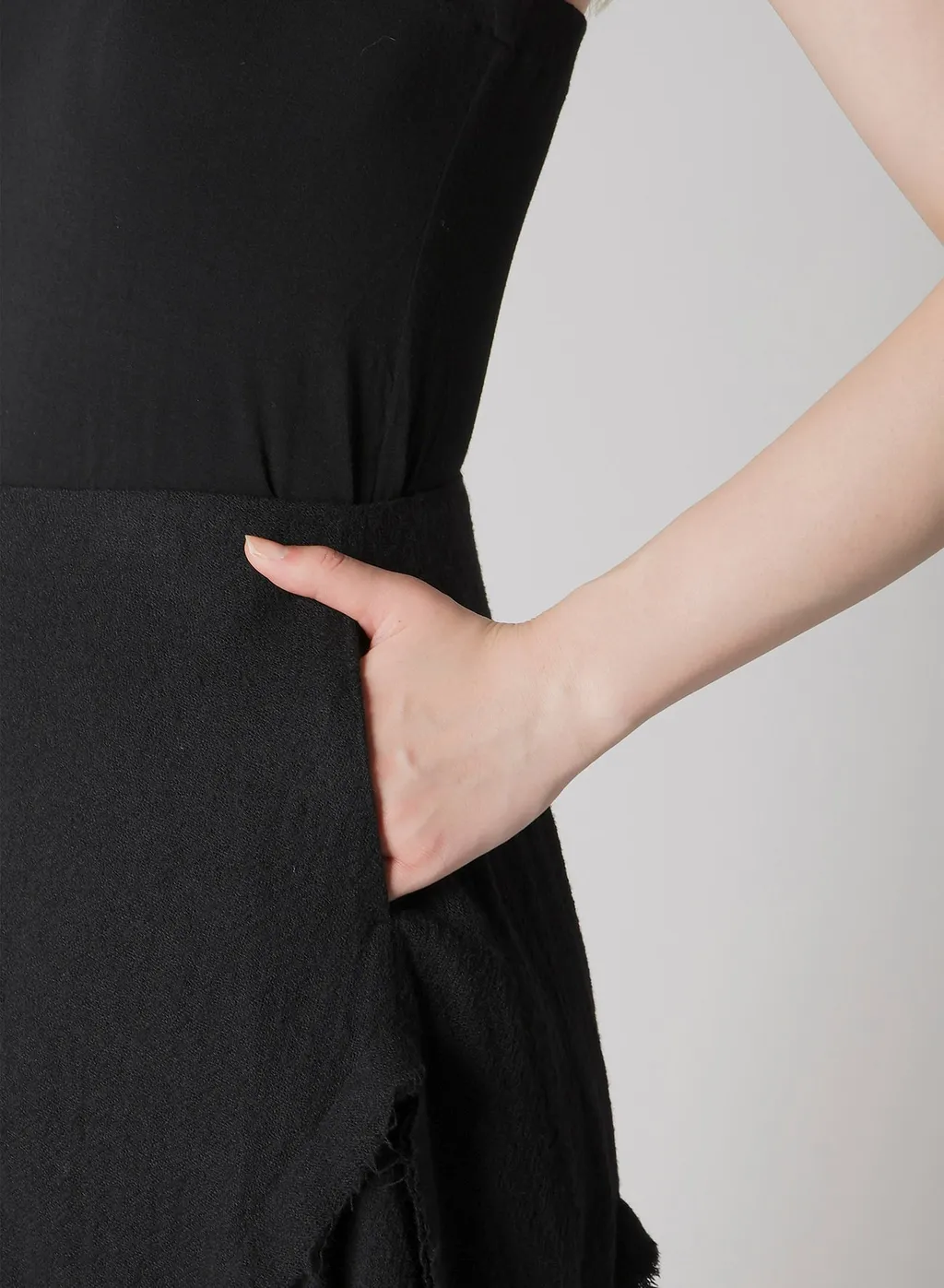 Wool Gauze Frilled Skirt