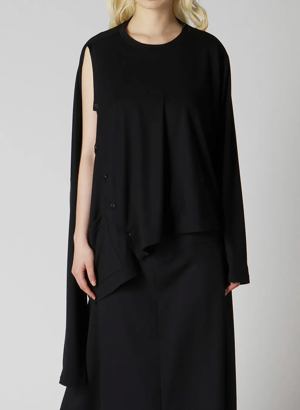 Plain Stitch 2Way Long Sleeve T-Shirt