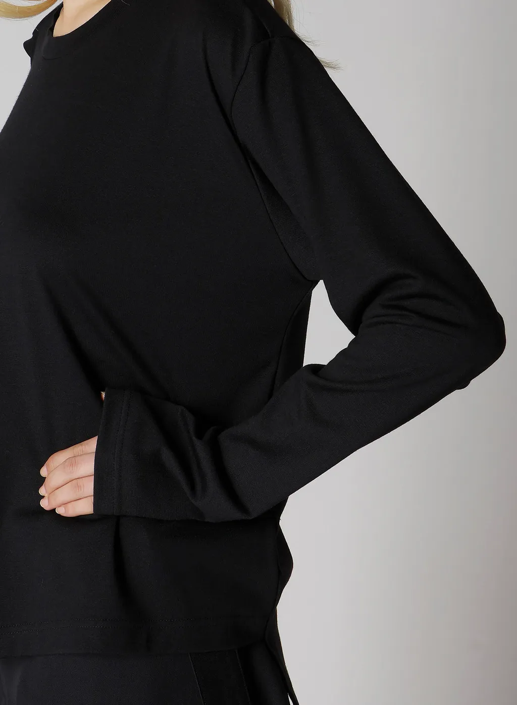 Plain Stitch 2Way Long Sleeve T-Shirt