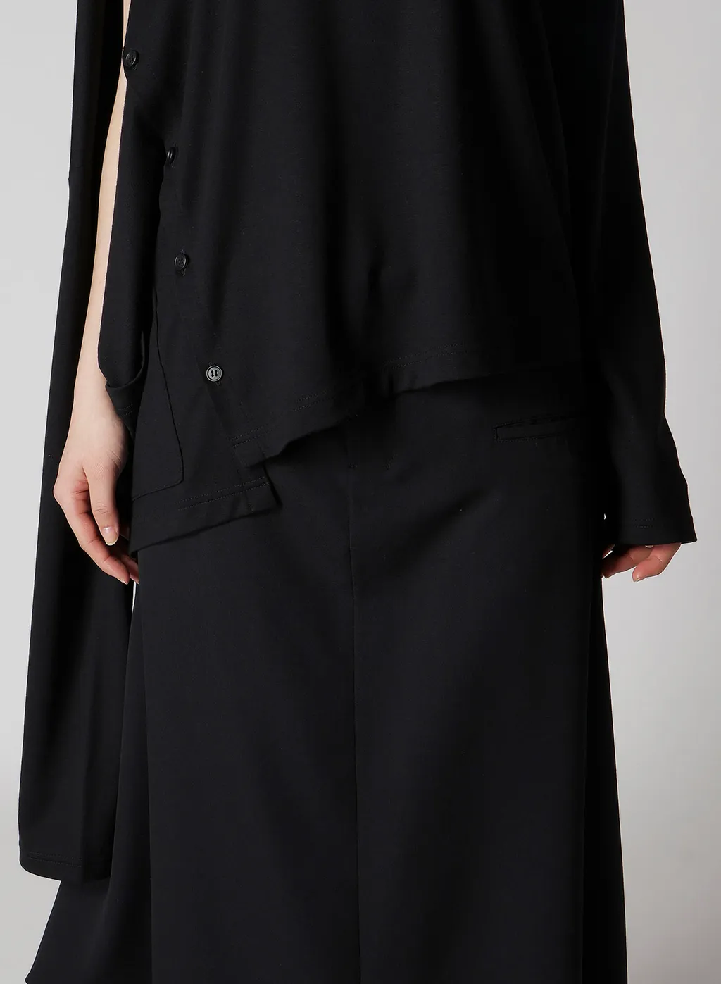 Plain Stitch 2Way Long Sleeve T-Shirt