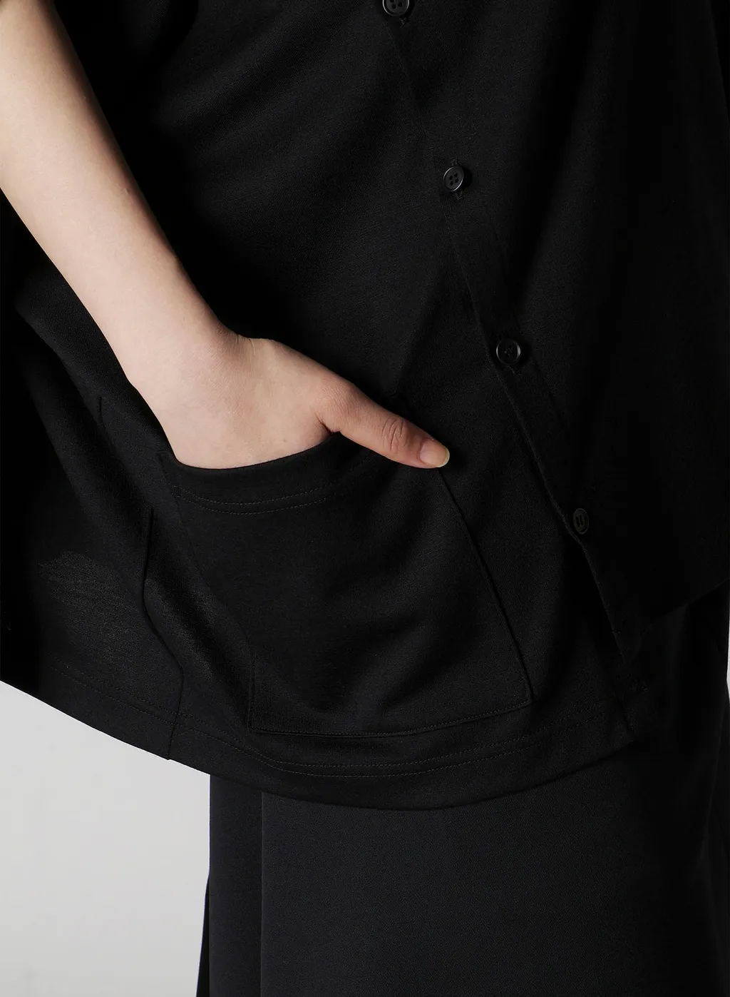 Plain Stitch 2Way Long Sleeve T-Shirt