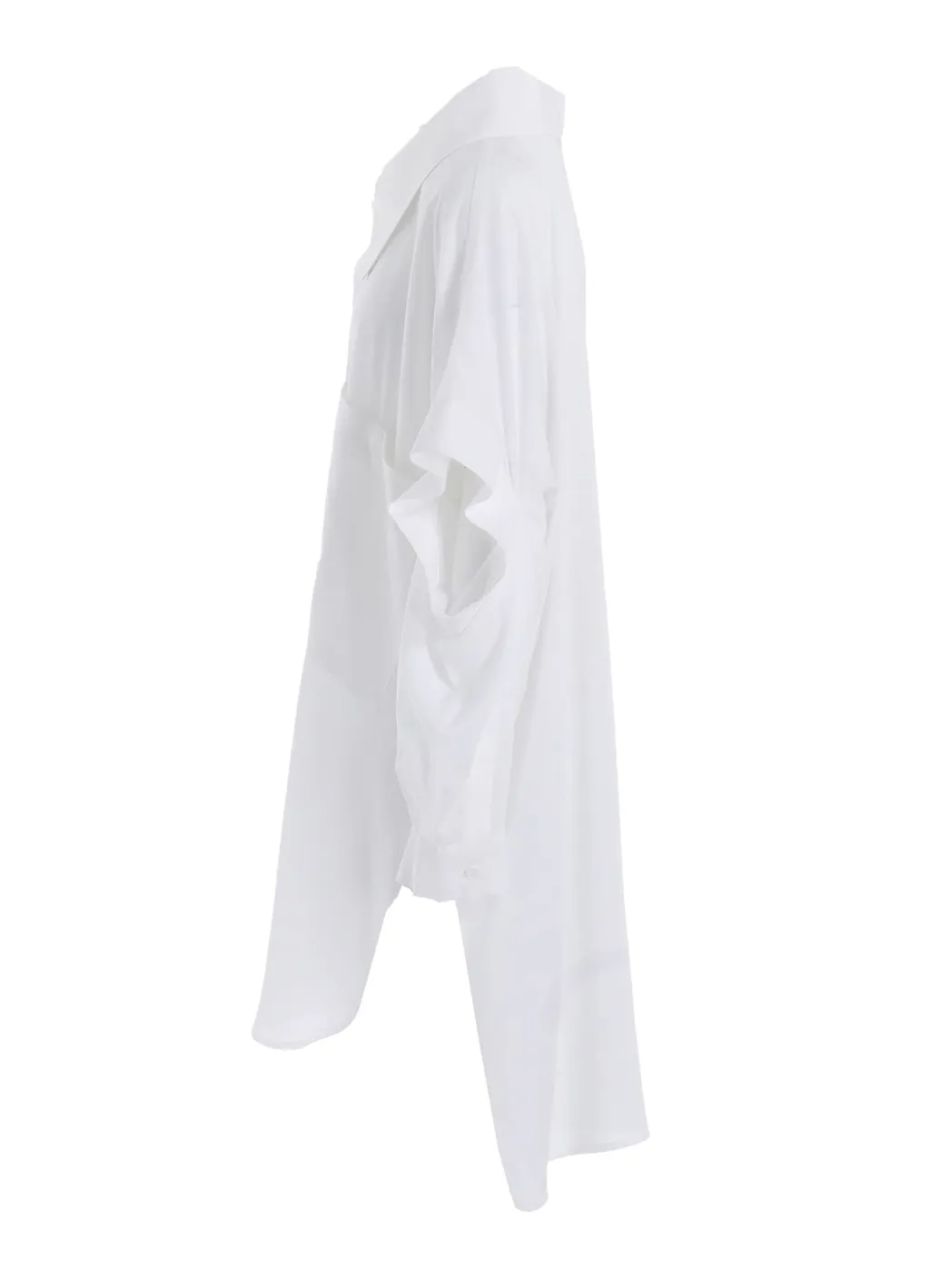 Soft Lawn Elbow Slit Long Shirt