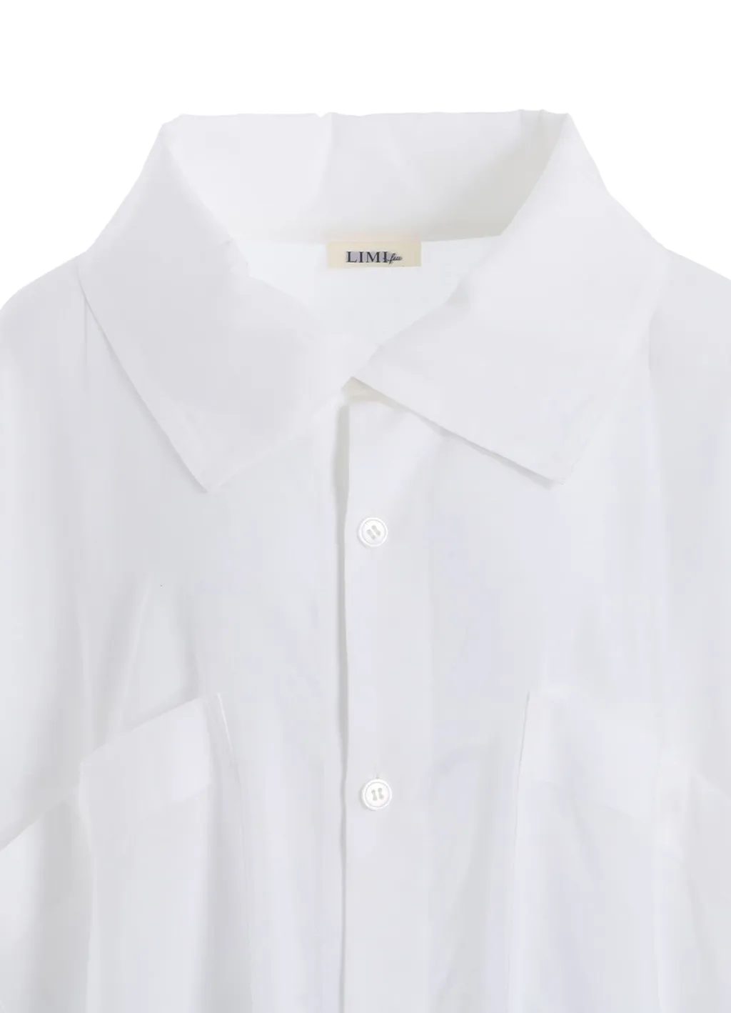 Soft Lawn Elbow Slit Long Shirt