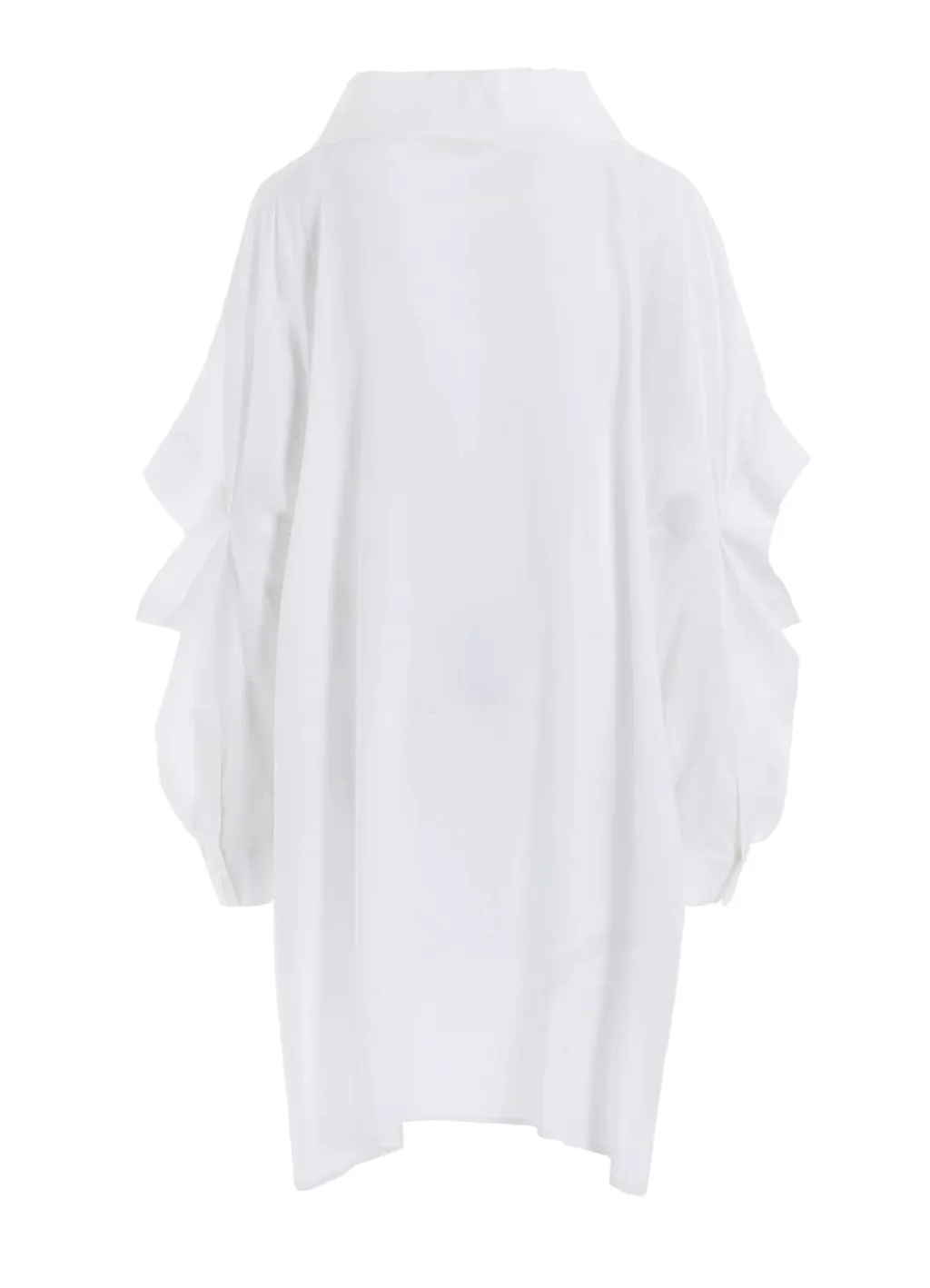 Soft Lawn Elbow Slit Long Shirt