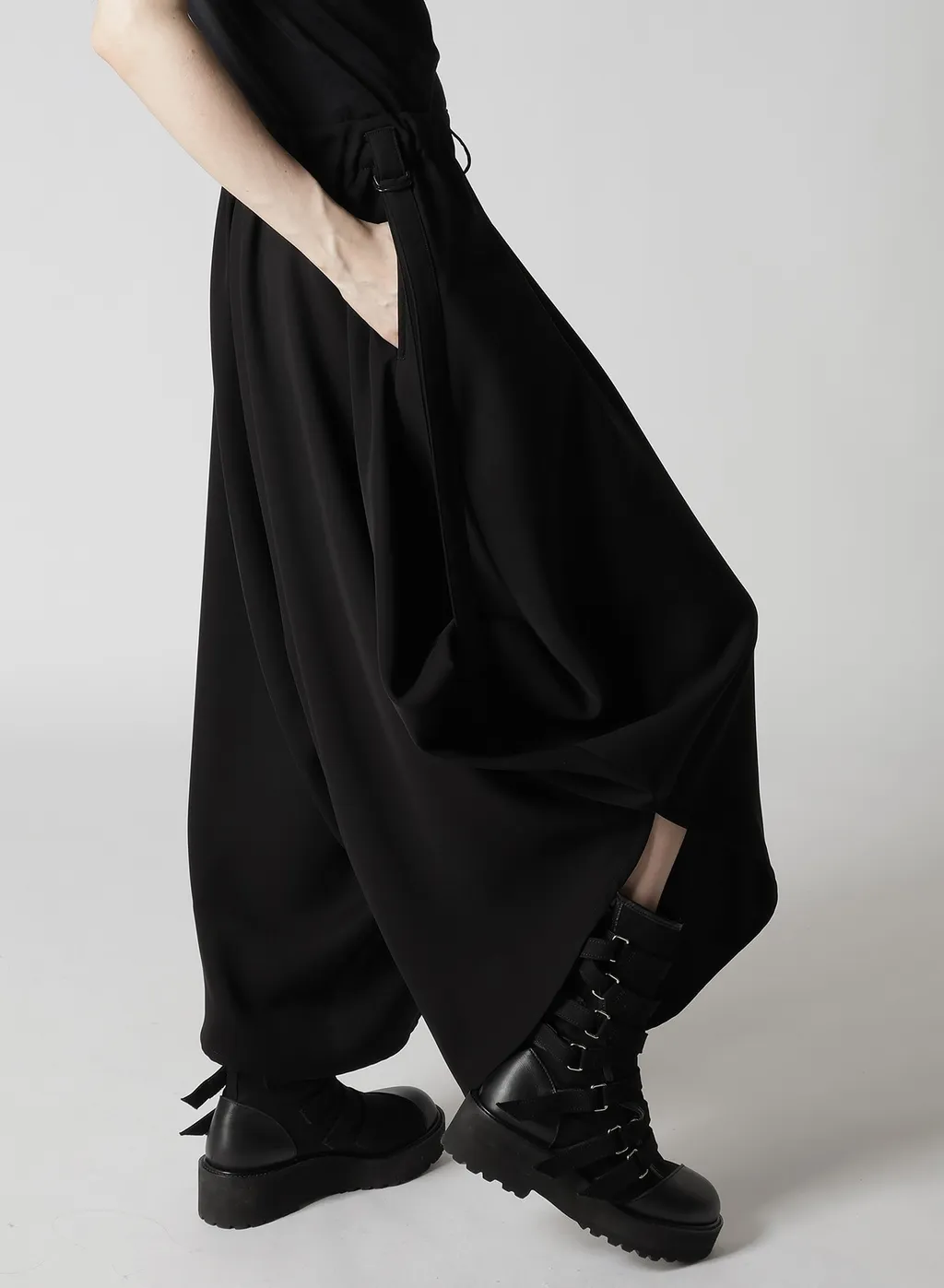 Double Satin Pants With D-Rings