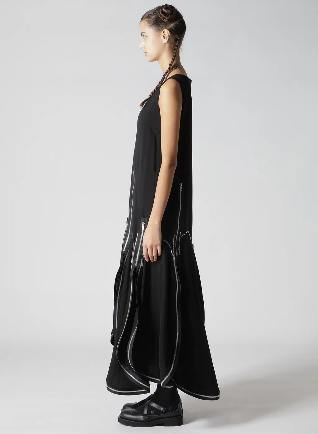 Hard Twist Gabardine Zip Dress