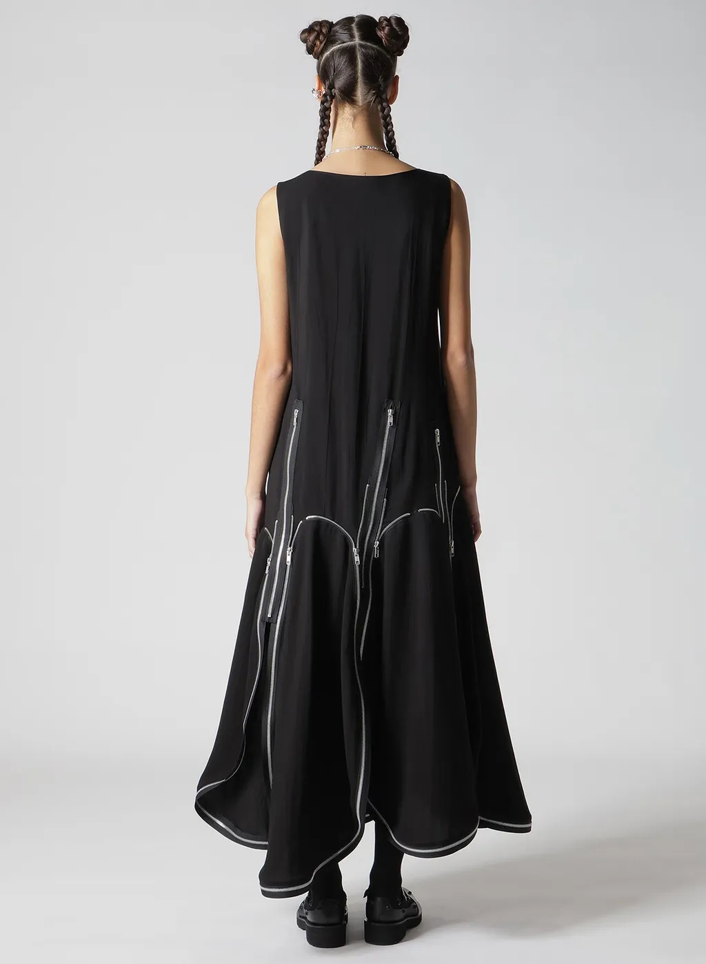 Hard Twist Gabardine Zip Dress