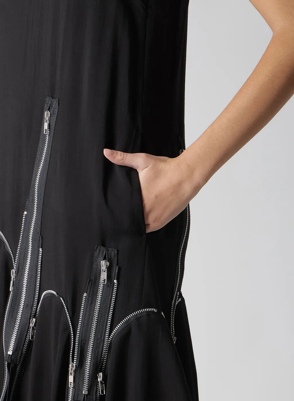 Hard Twist Gabardine Zip Dress