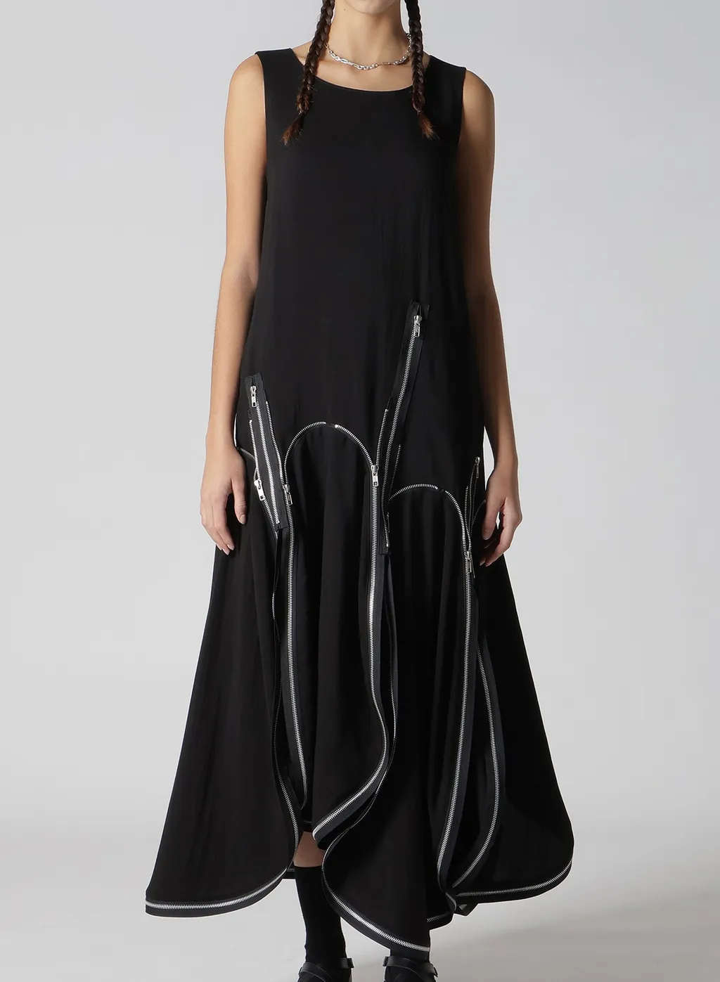 Hard Twist Gabardine Zip Dress
