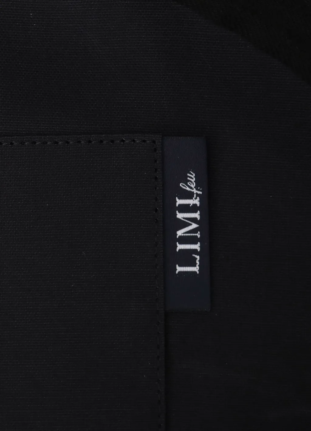 Black Denim Round Zip Bag