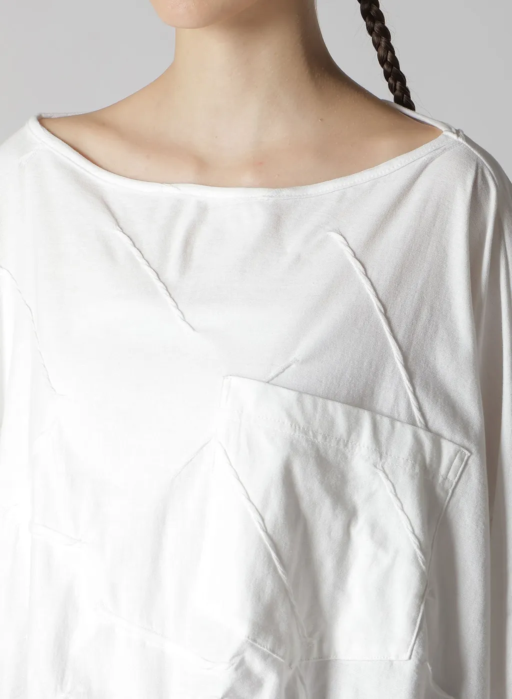 Tuck Jacquard Big Square T-Shirt