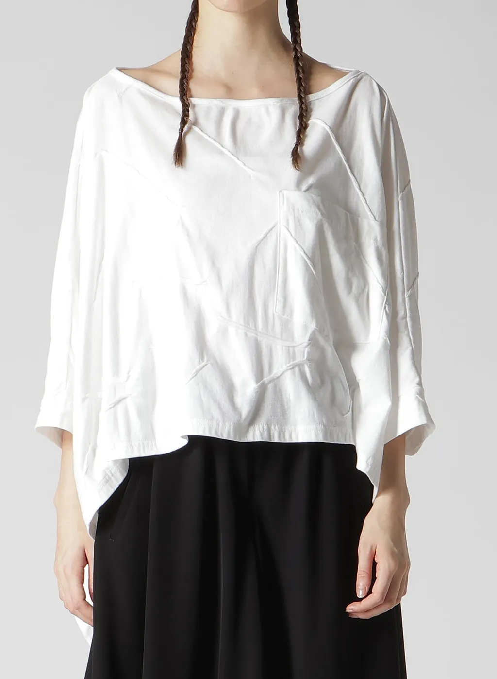 Tuck Jacquard Big Square T-Shirt