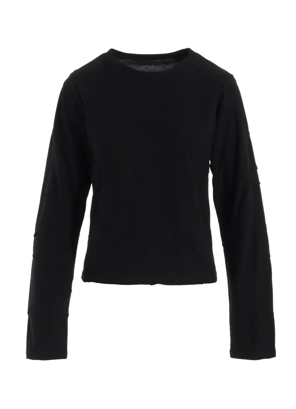 Tuck Jacquard Layered Separate Long Sleeve T-Shirt