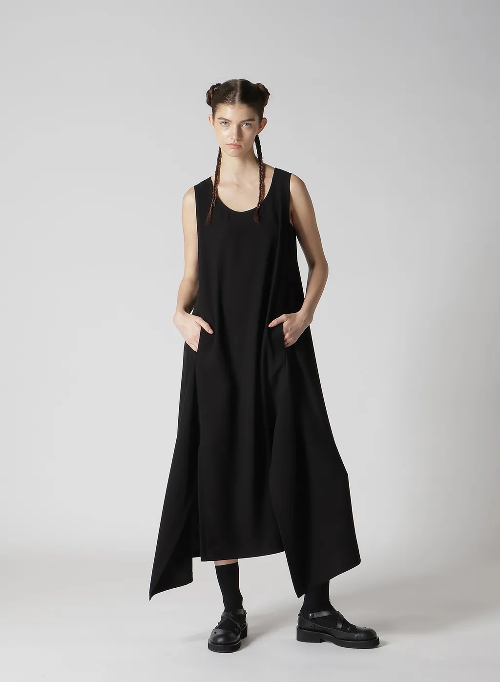 Double Satin Slit Dress