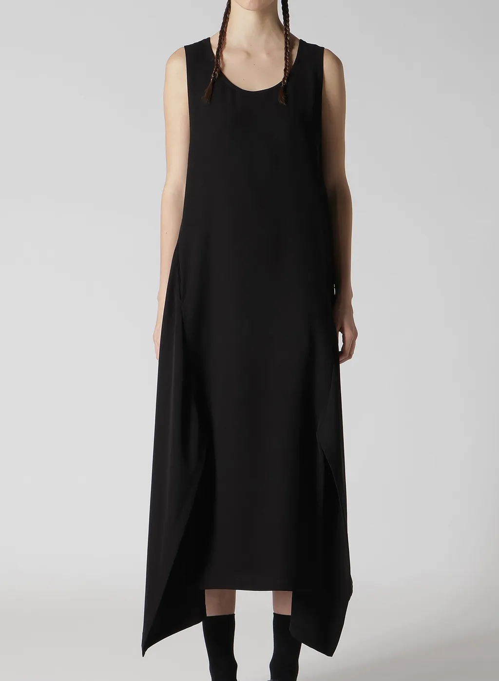 Double Satin Slit Dress