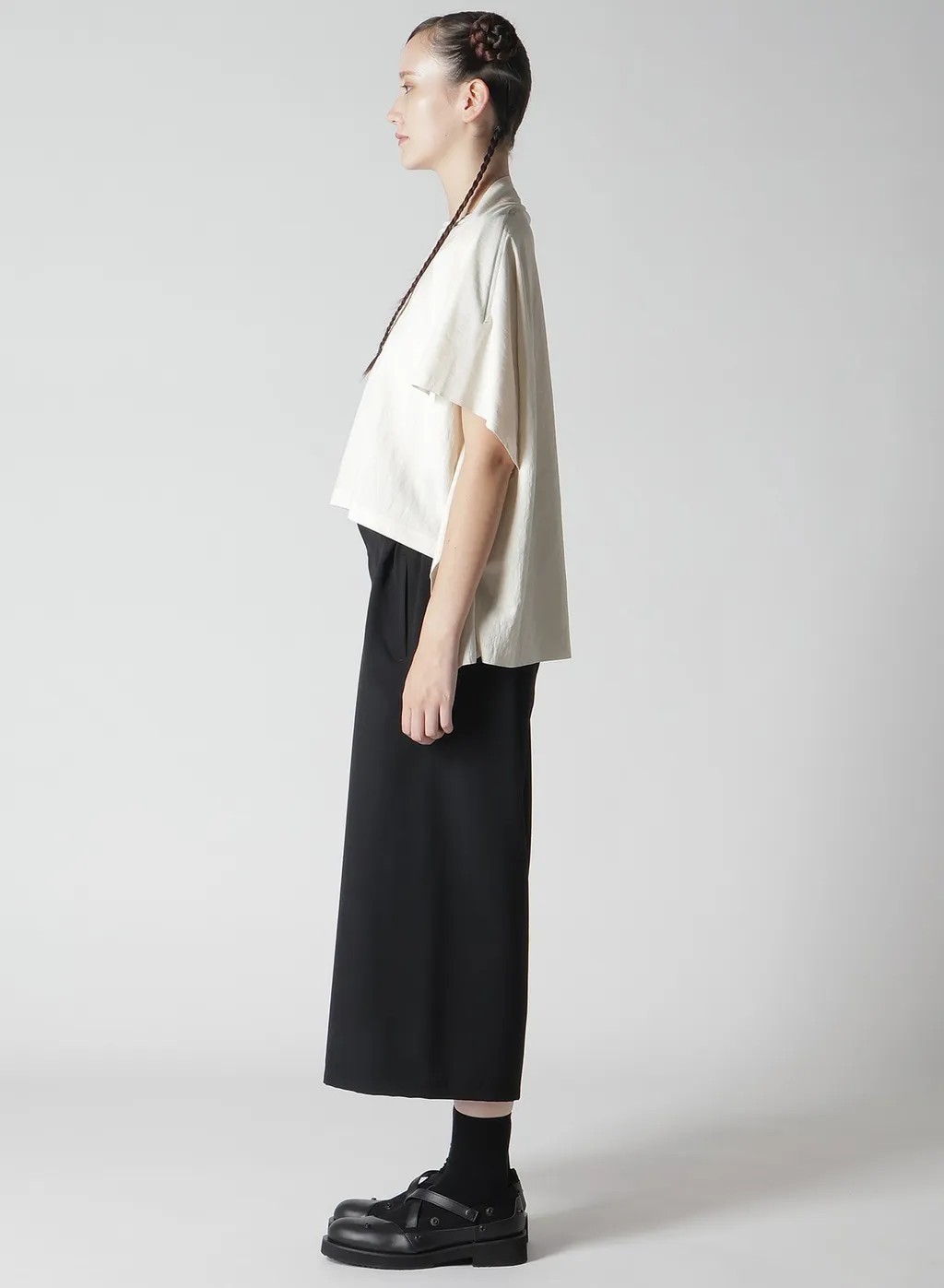 Natural Smooth Square Zip T-Shirt