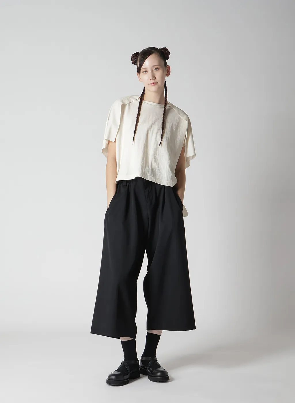 Natural Smooth Square Zip T-Shirt