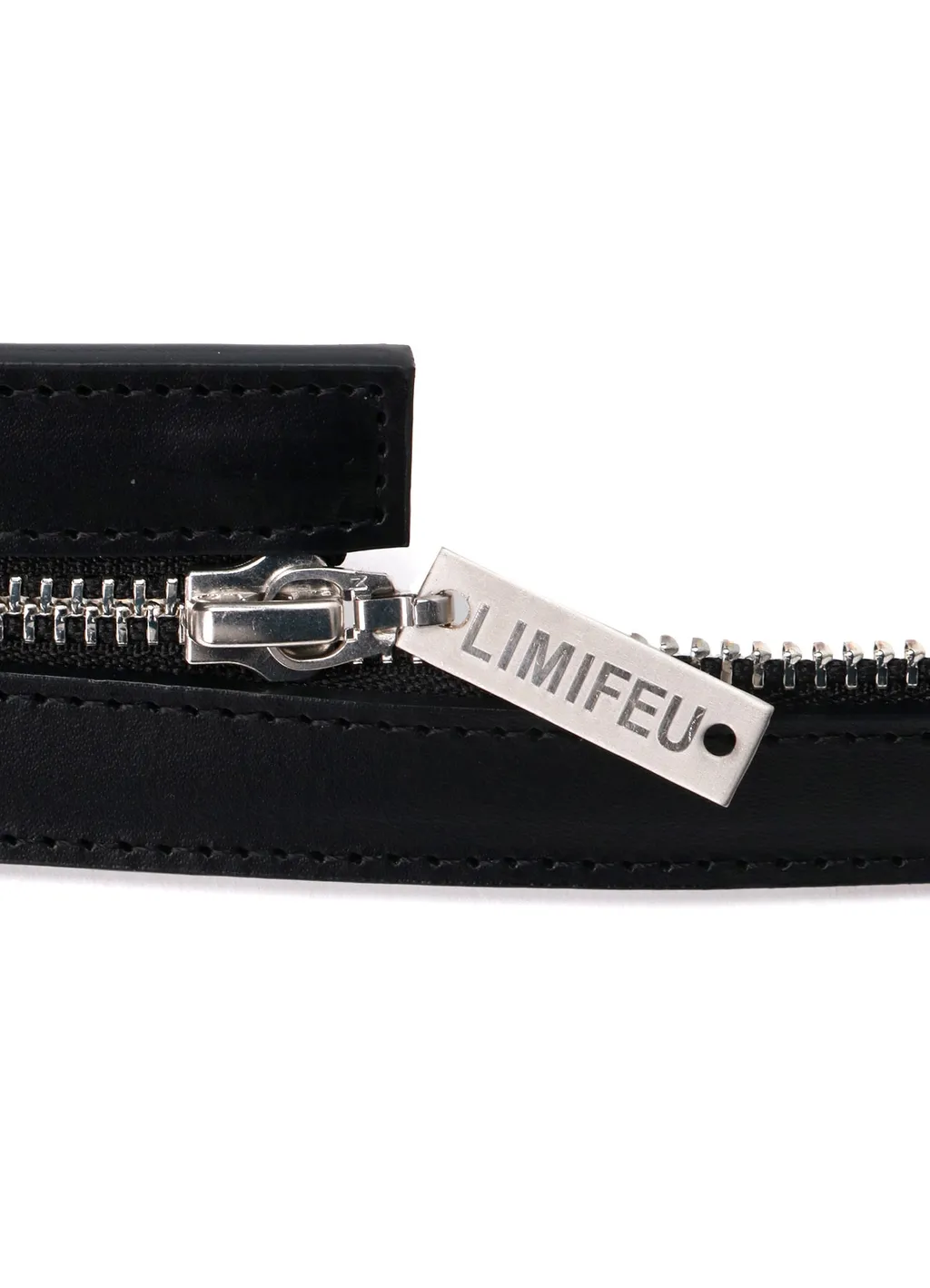 Mat Oil Leather Zip Open Belt