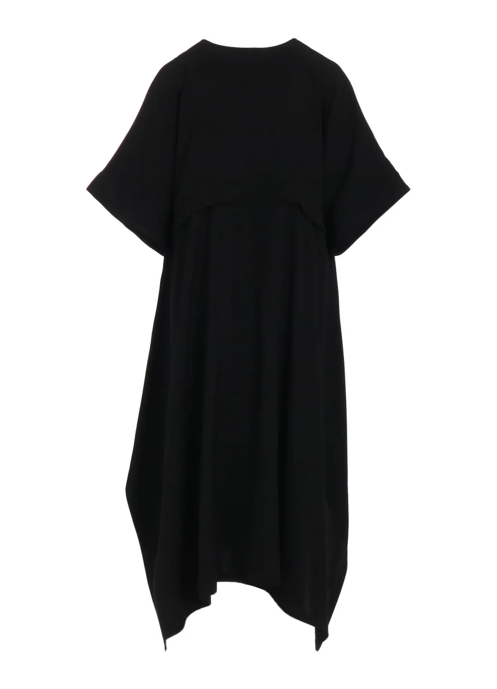 Double Satin V-Neck Flare Dress