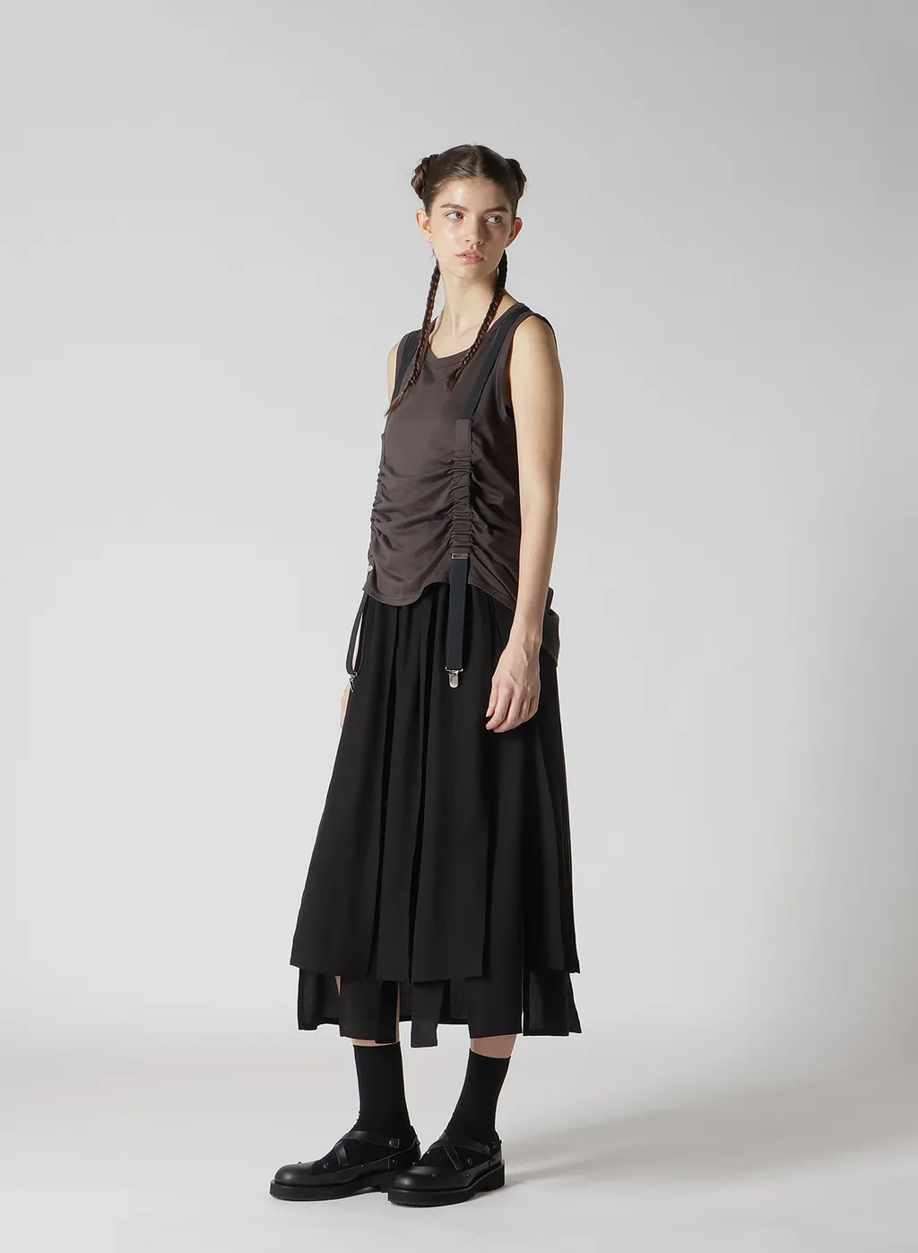 Poplin Paneled Skirt