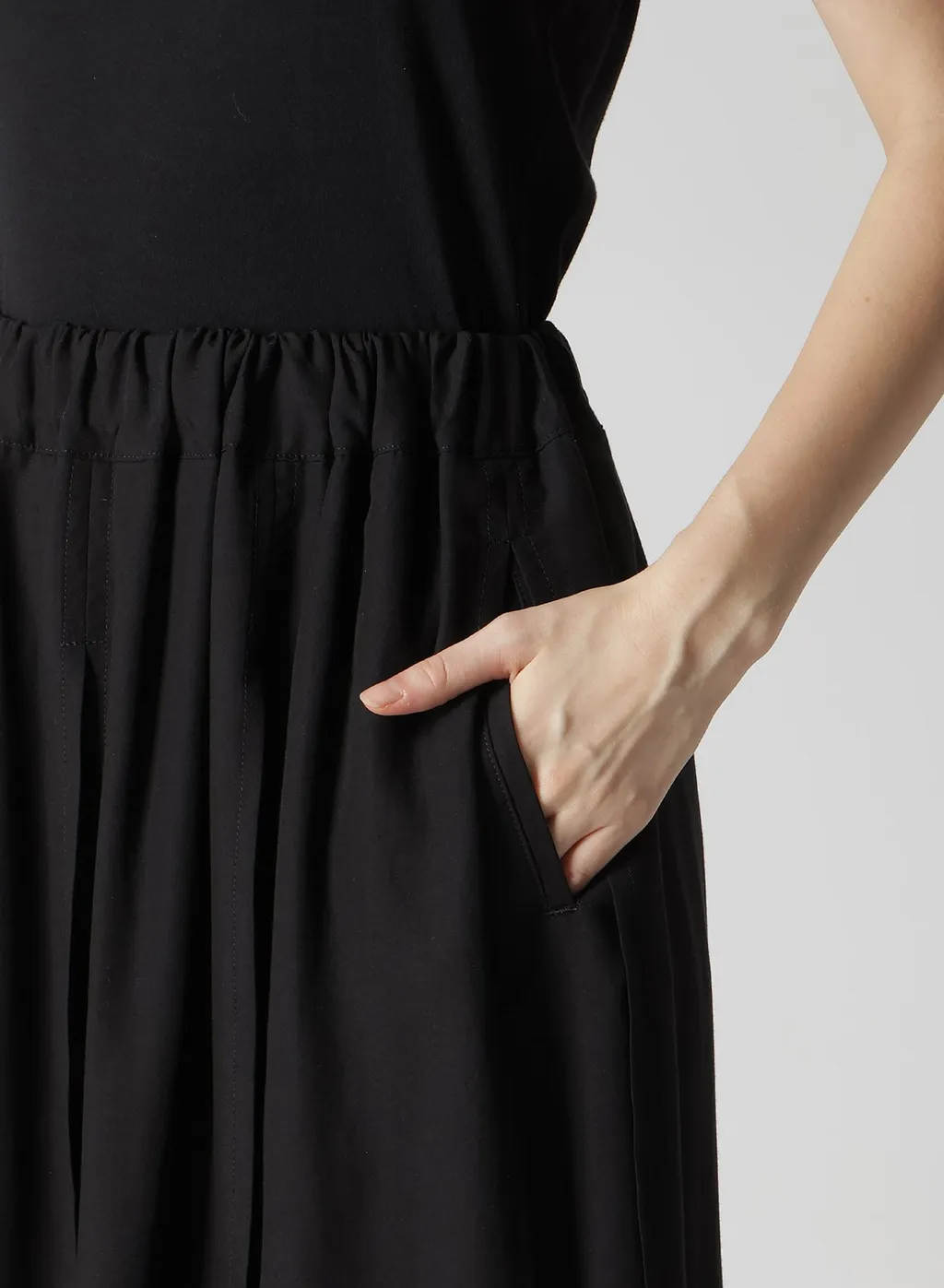 Poplin Paneled Skirt
