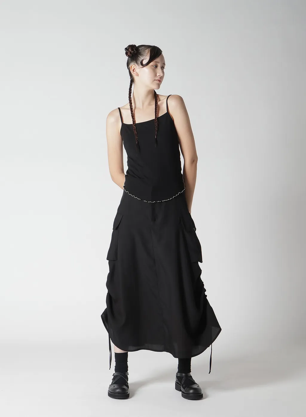 Poplin Side String Skirt