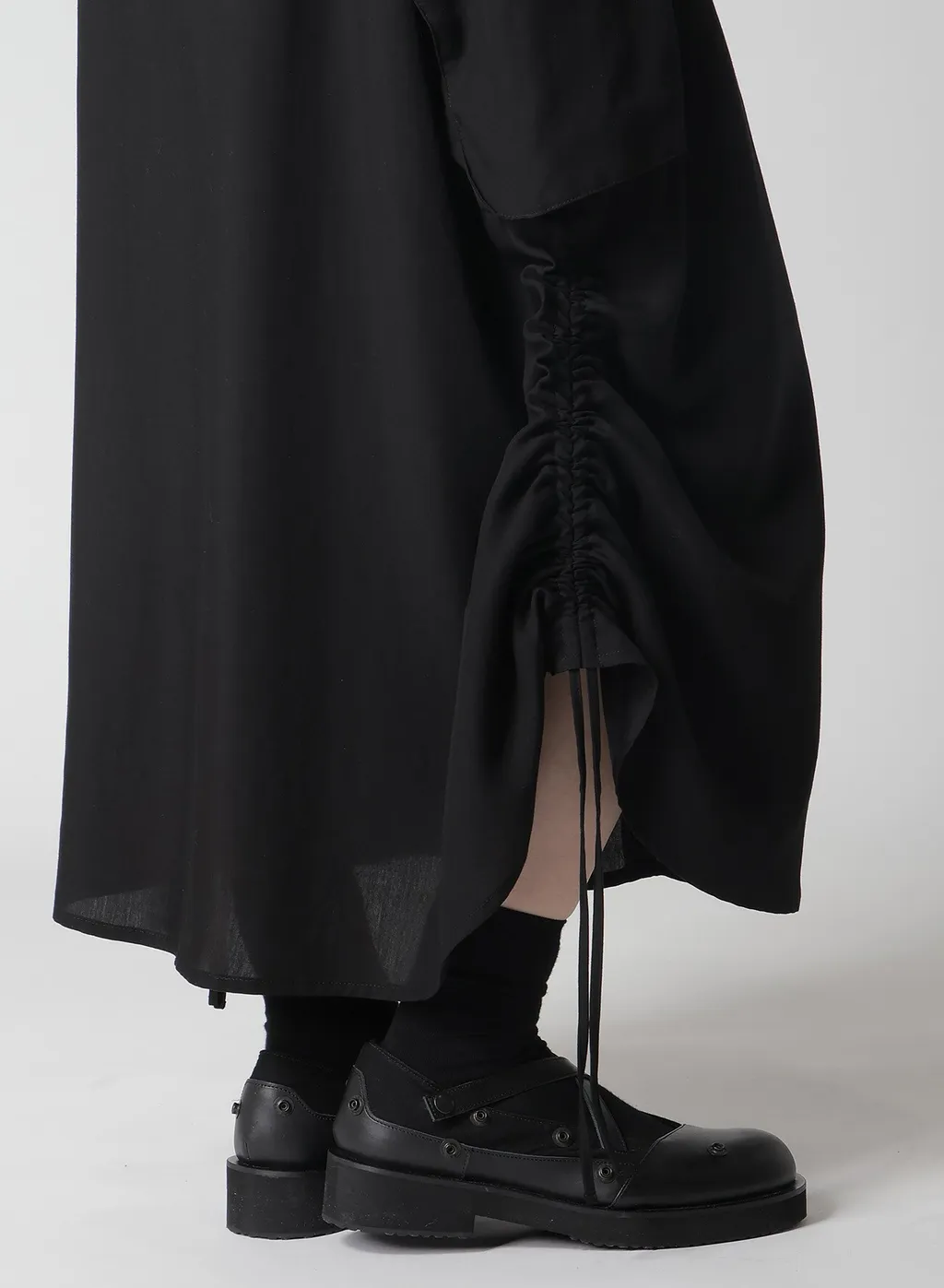 Poplin Side String Skirt