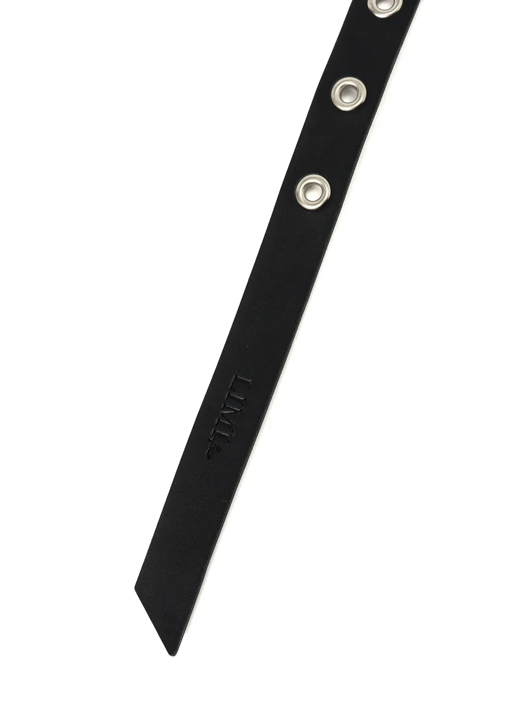 Oil Tanned Leather Slim Eyelet Belt