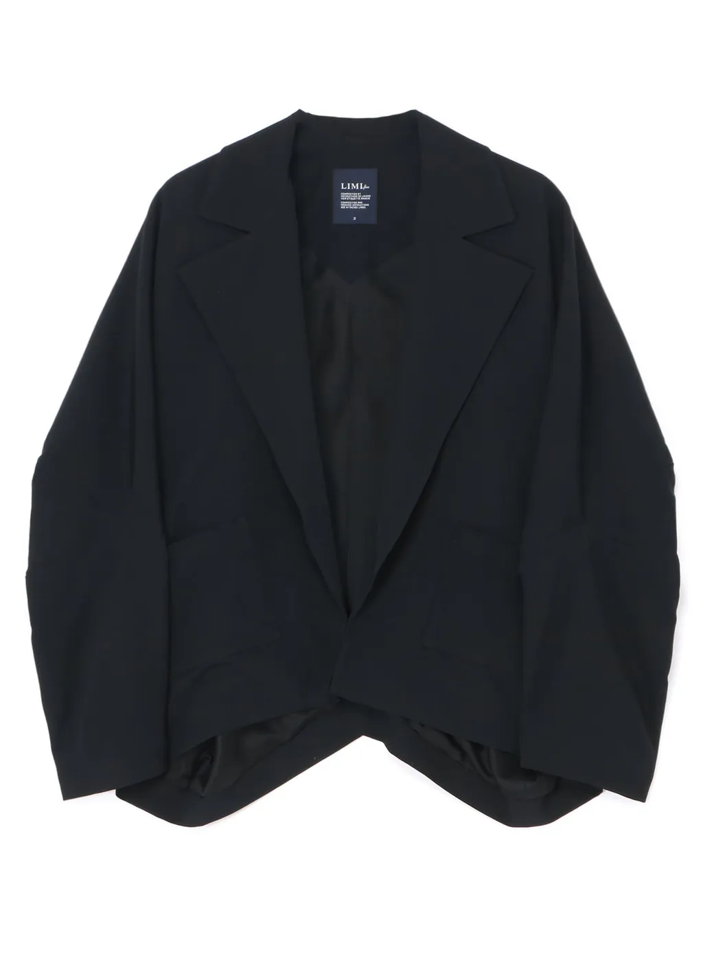 Wool Gabardine Elbow Patch Short Jacket