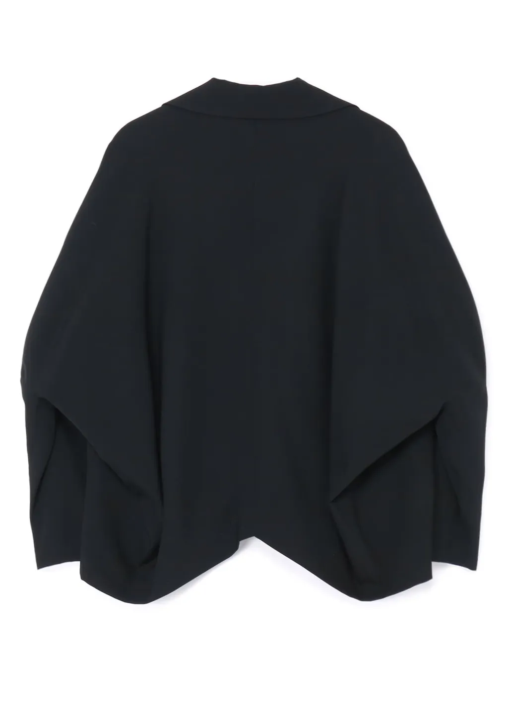 Wool Gabardine Elbow Patch Short Jacket
