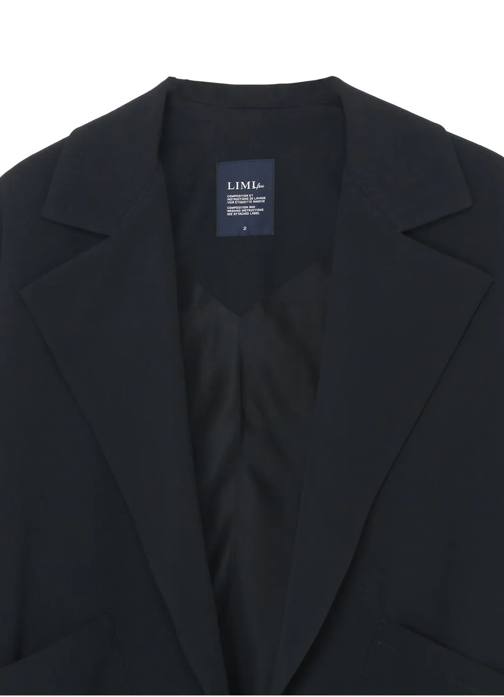 Wool Gabardine Elbow Patch Short Jacket