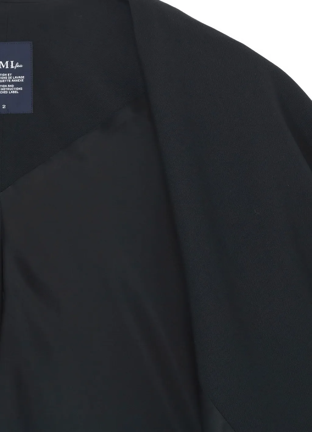 Wool Gabardine Elbow Patch Short Jacket