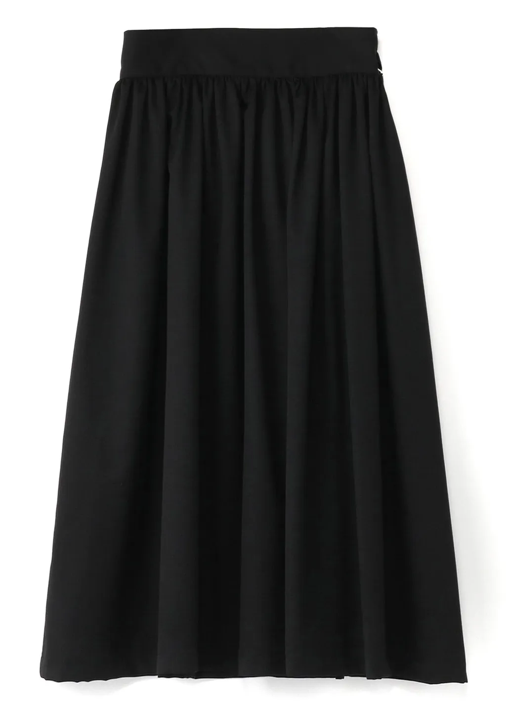 Standard Wool Gabardine Long Gathered Skirt