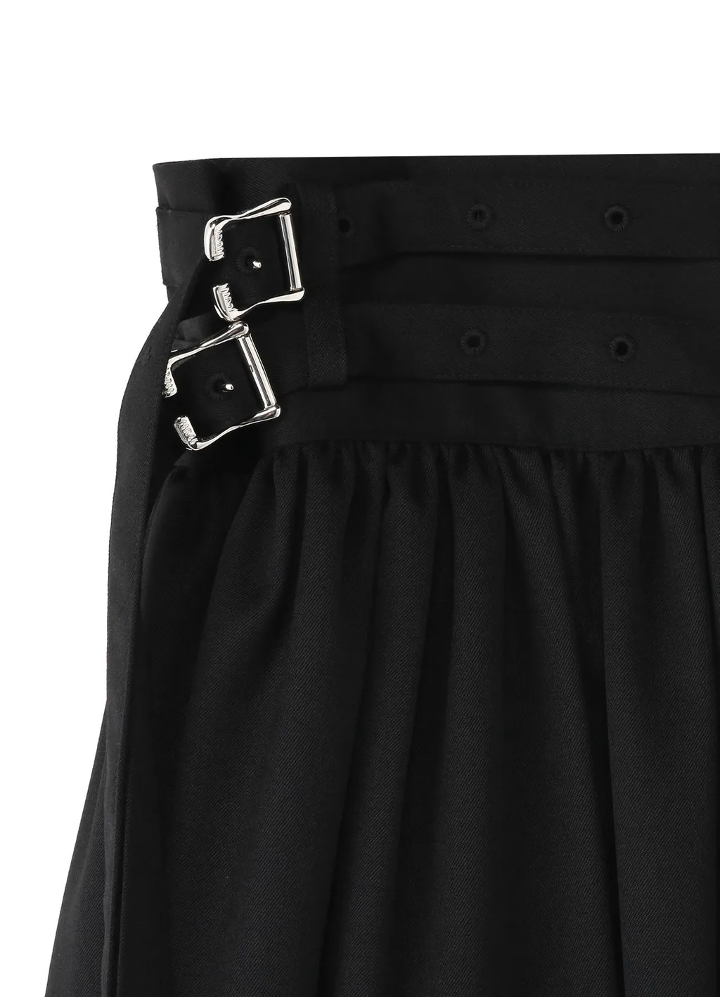 Standard Wool Gabardine Long Gathered Skirt