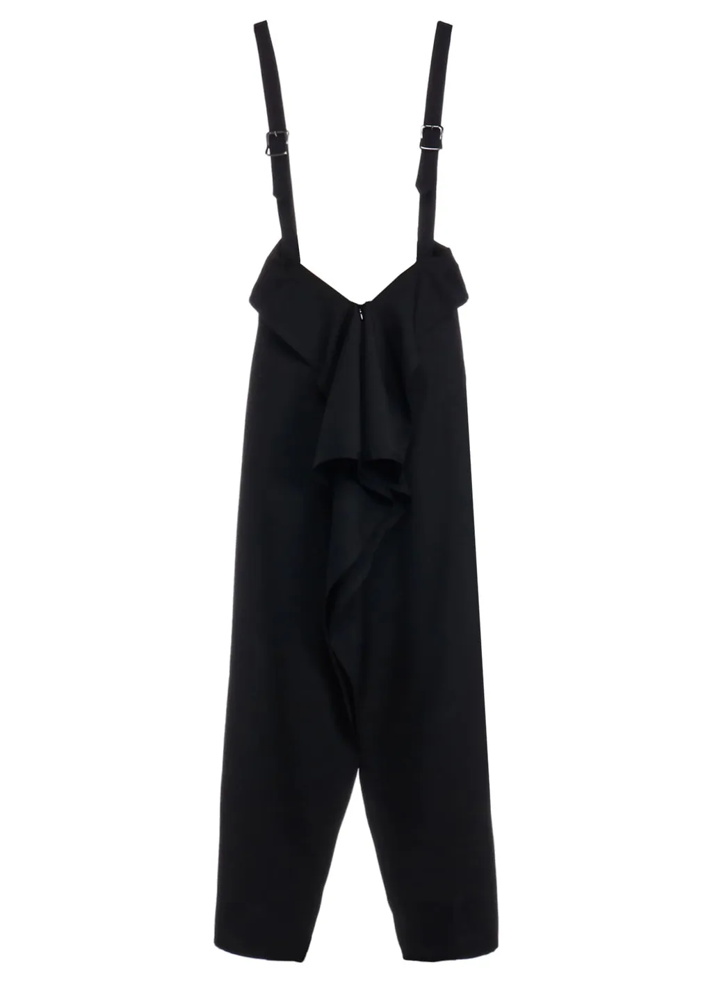 Wool Gabardine Squared Suspender Skirt