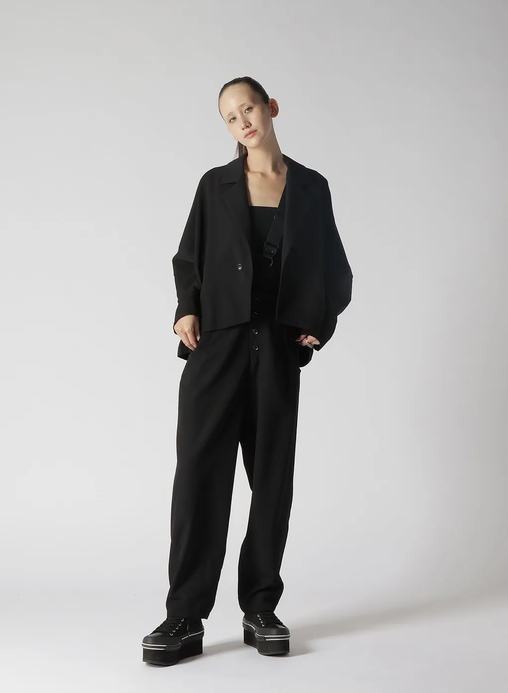 Wool Gabardine Sleeve Gusset Jacket