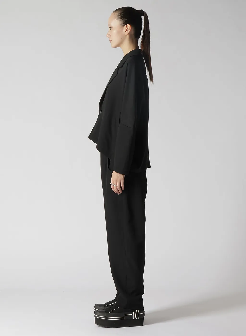 Wool Gabardine Sleeve Gusset Jacket