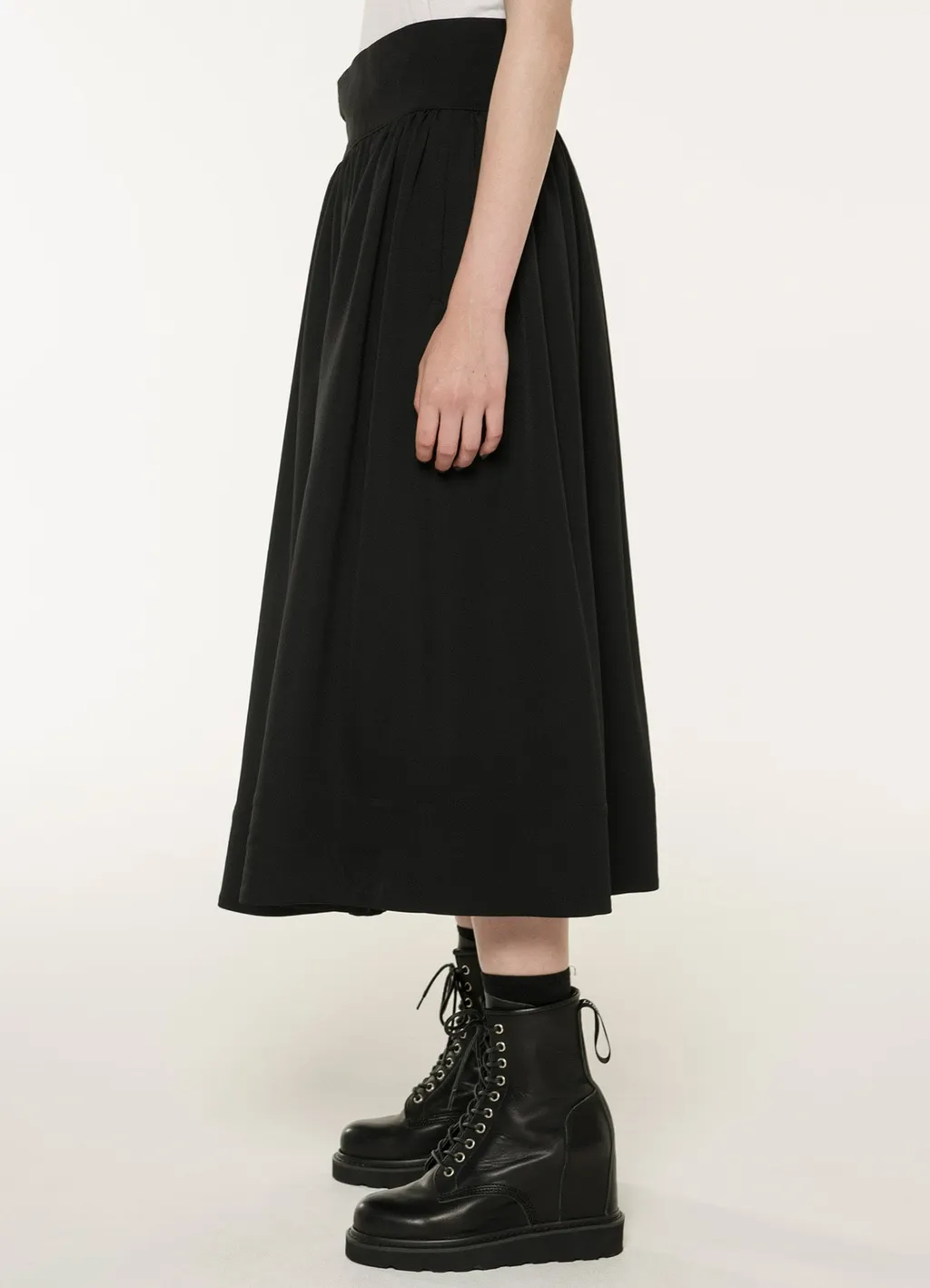 Standard W/Gabardine Long Gathered Skirt