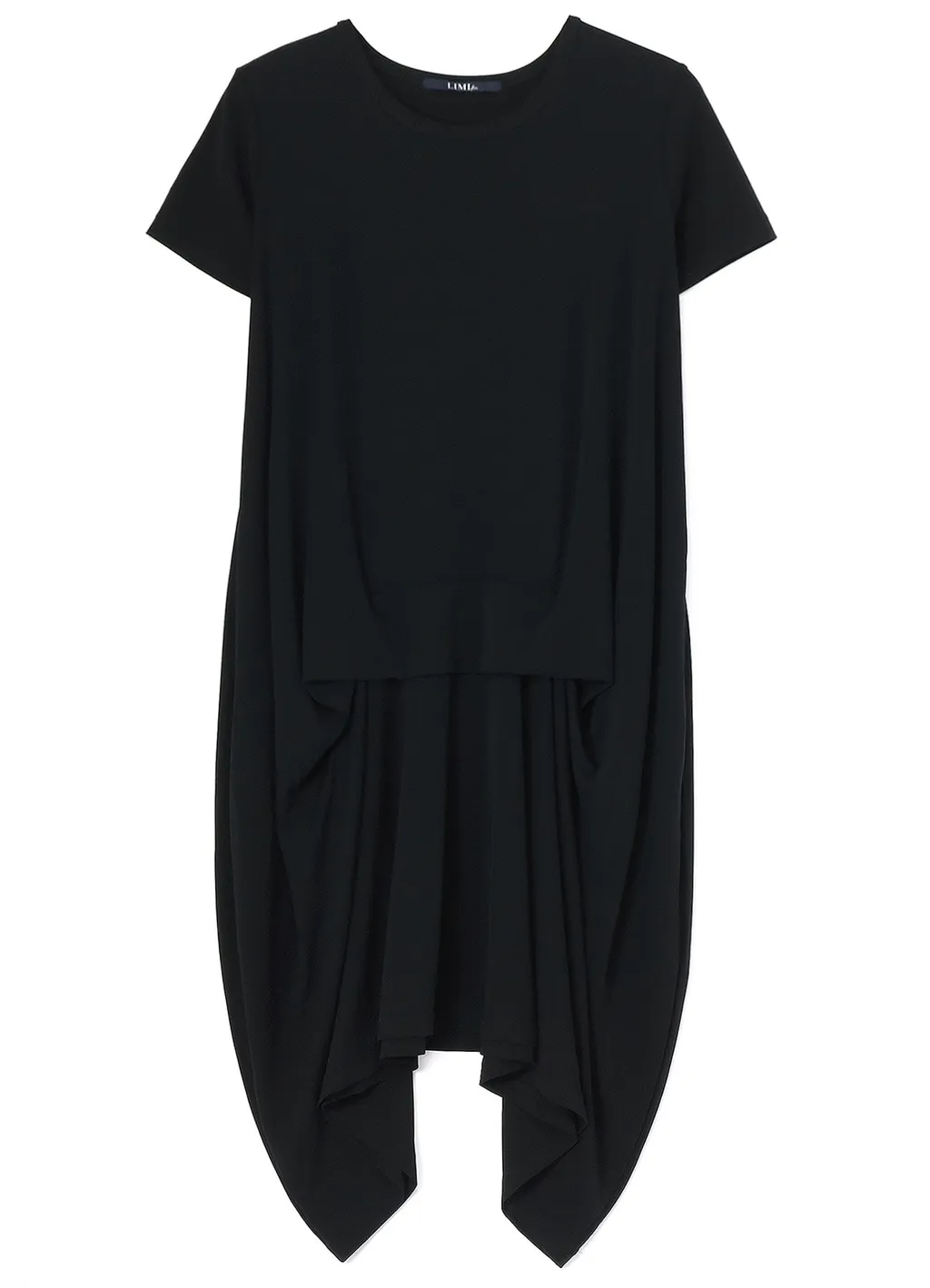 High Twist Smooth Rayon Short Sleeve Tuck Dress