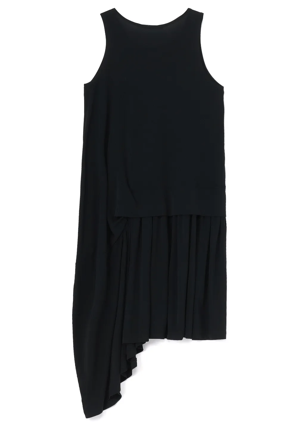 High Twist Smooth Rayon Asymmetric Dress