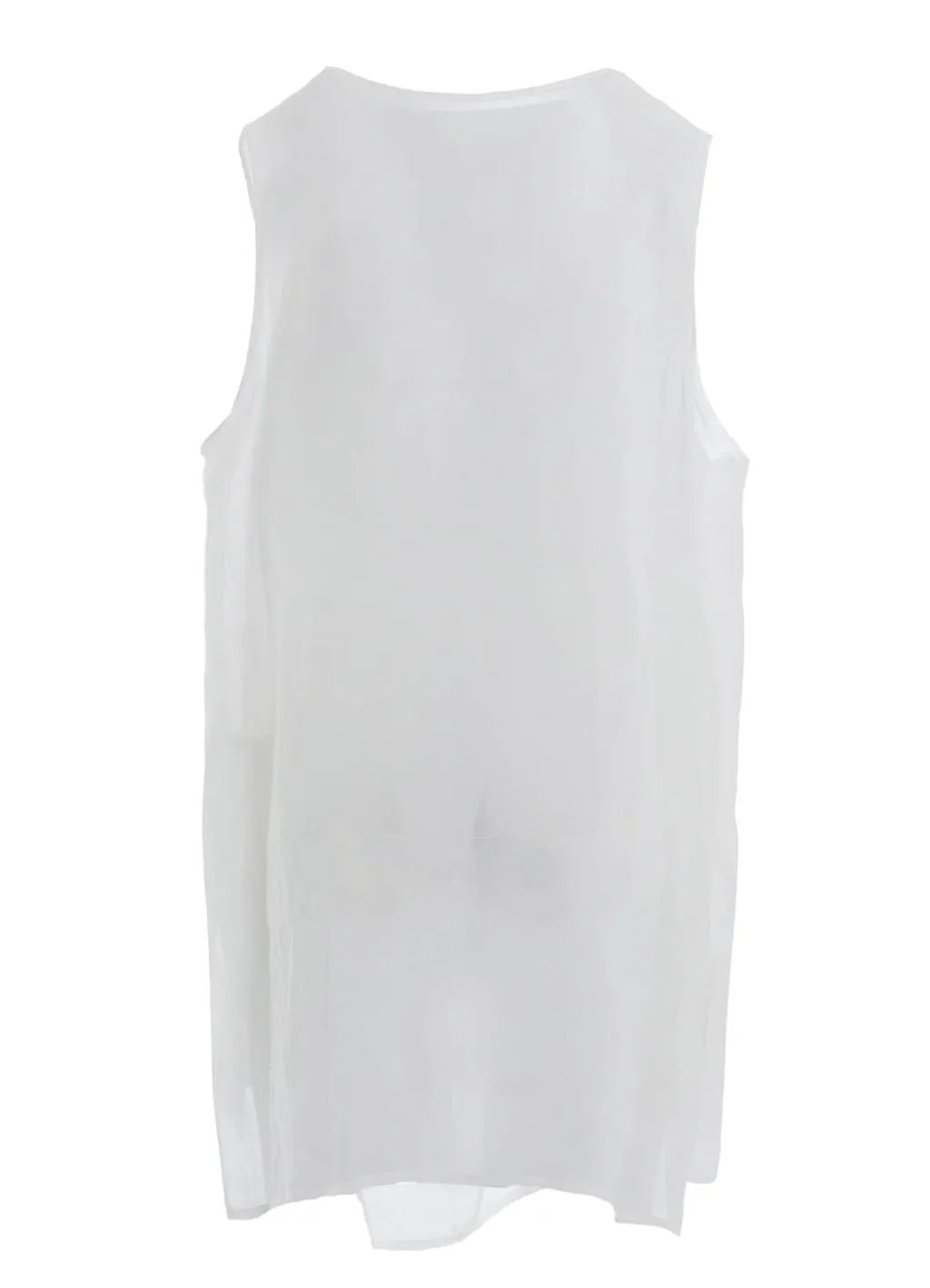 Ramie Lawn Double Front Drape Shirt