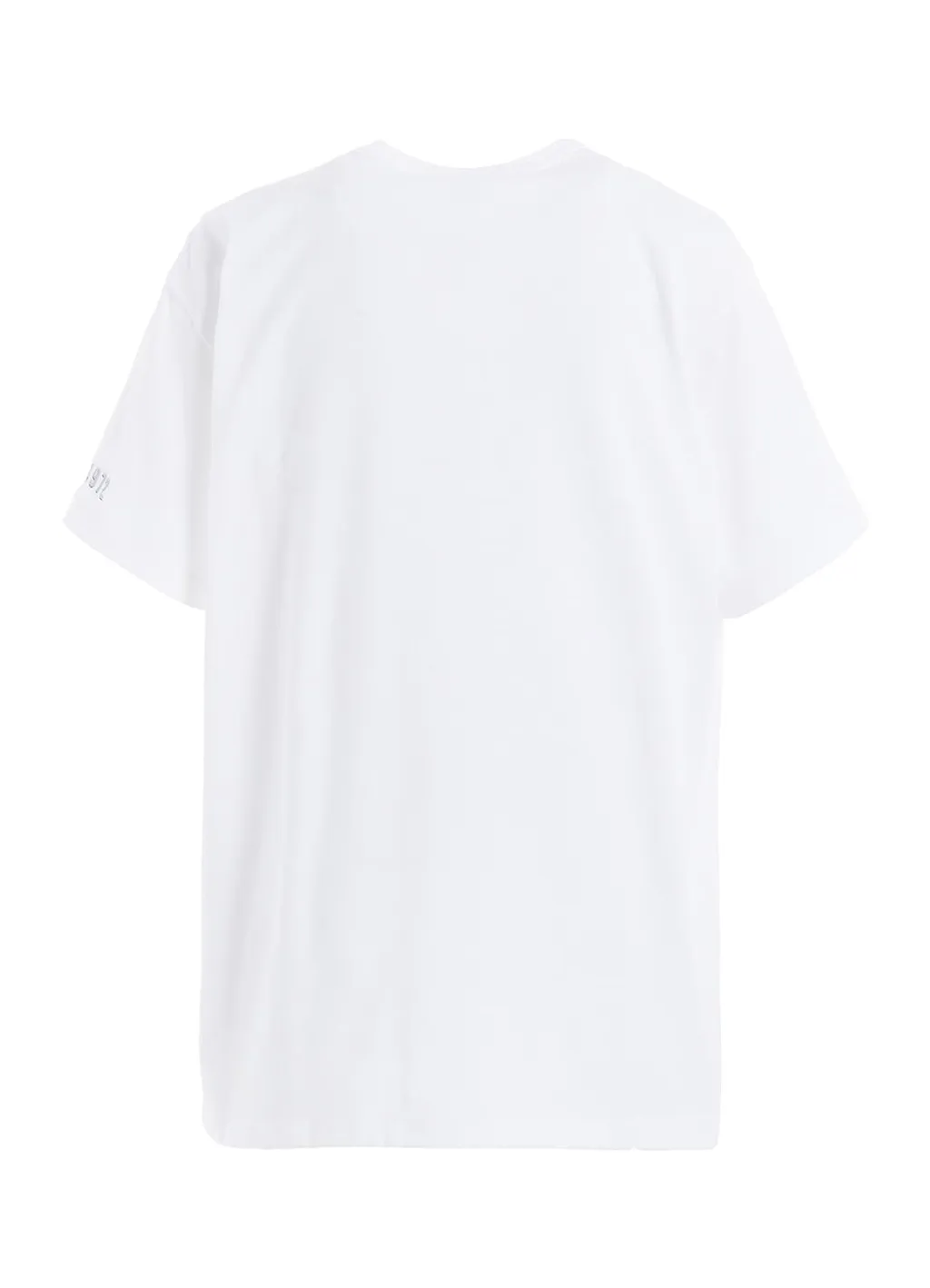 Animal Flocked Print Round Neck Short Sleeve T