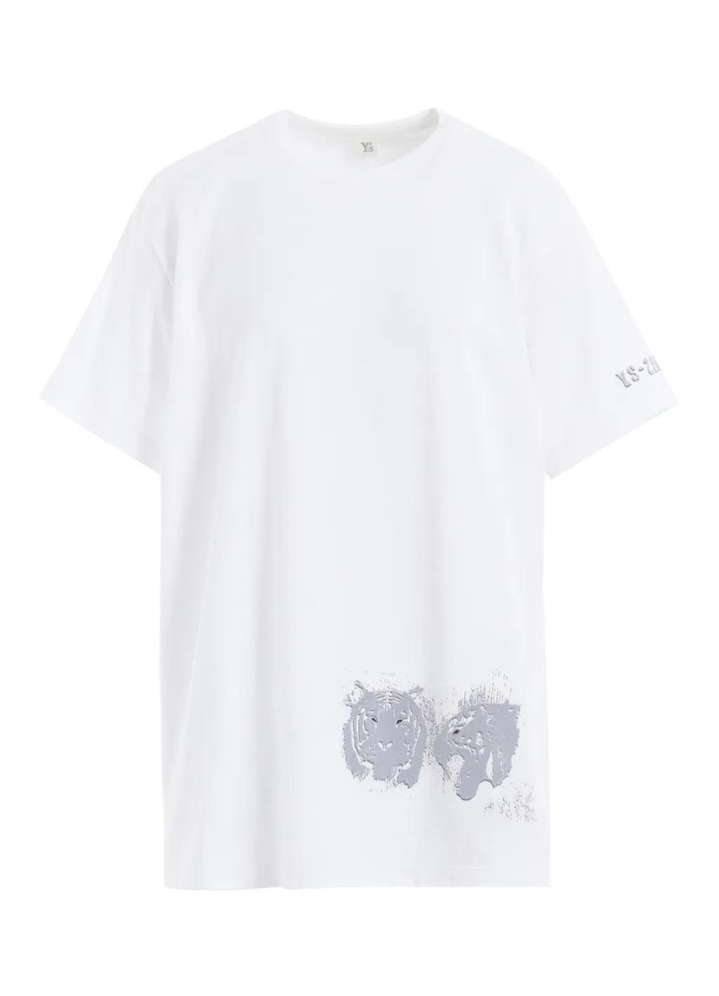 Animal Flocked Print Round Neck Short Sleeve T